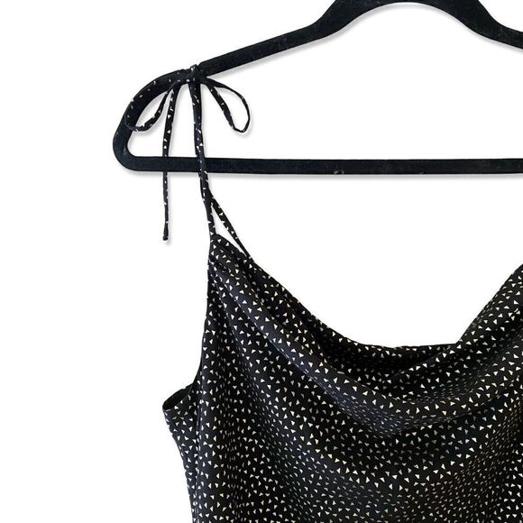 H:ours Liz Mini Dress Gold Flecked slip lingerie style drawstring REVOLVE Sz S - Picture 4 of 9